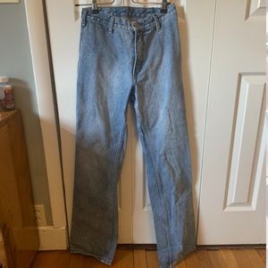 Brandy Melville high waist slight flare jeans. Light wash light use Size small.